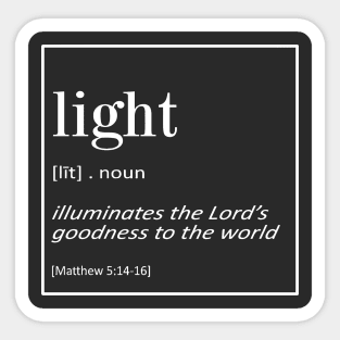 Light - Matthew 5:14-16 | Bible Quotes Sticker